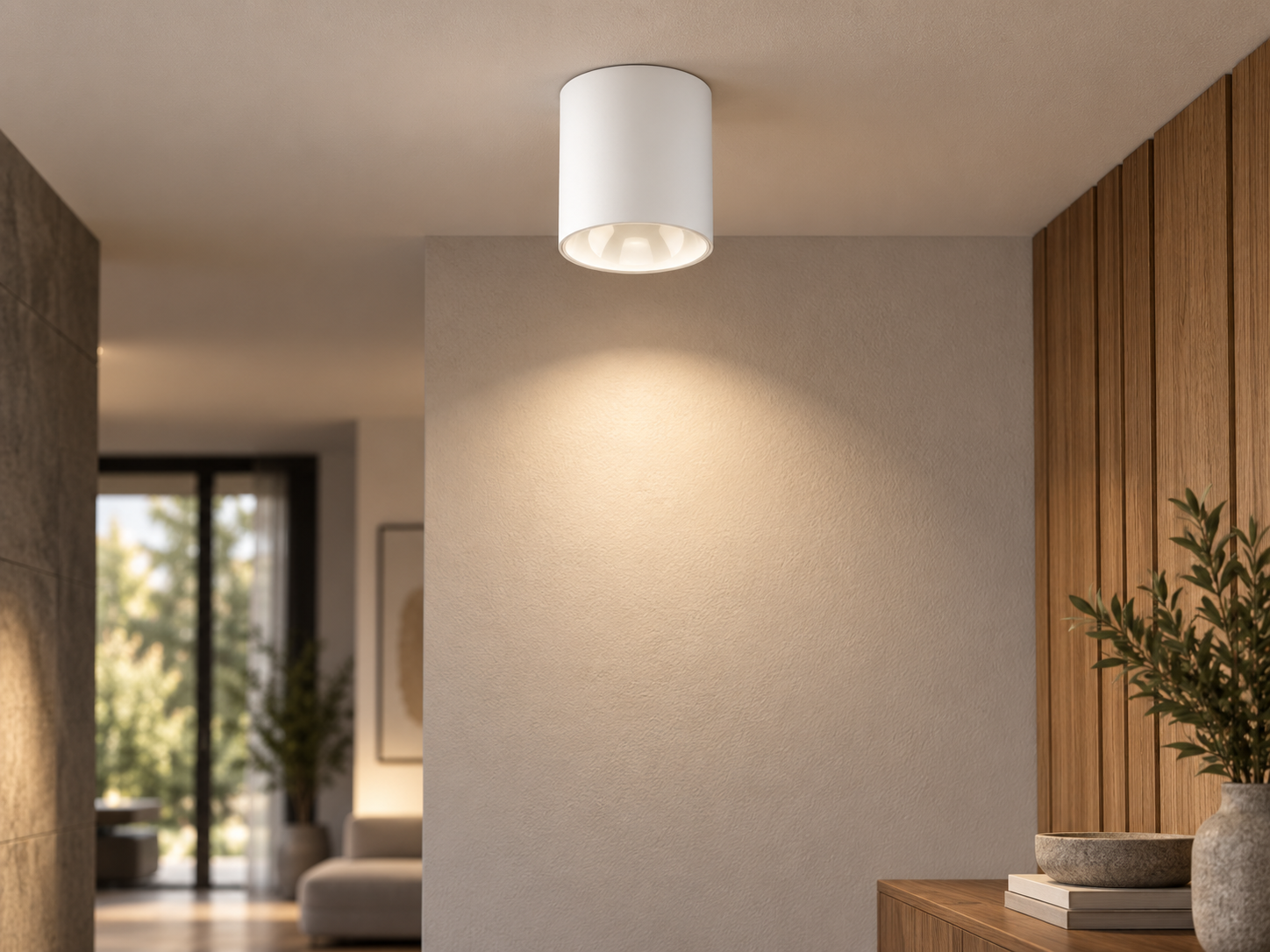 White Surface mounted spot light — Application view