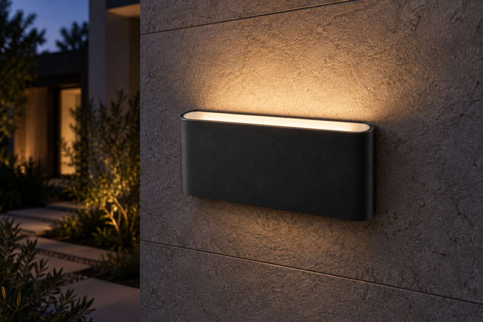 Rectangulardesignedoutdoor light — Application view