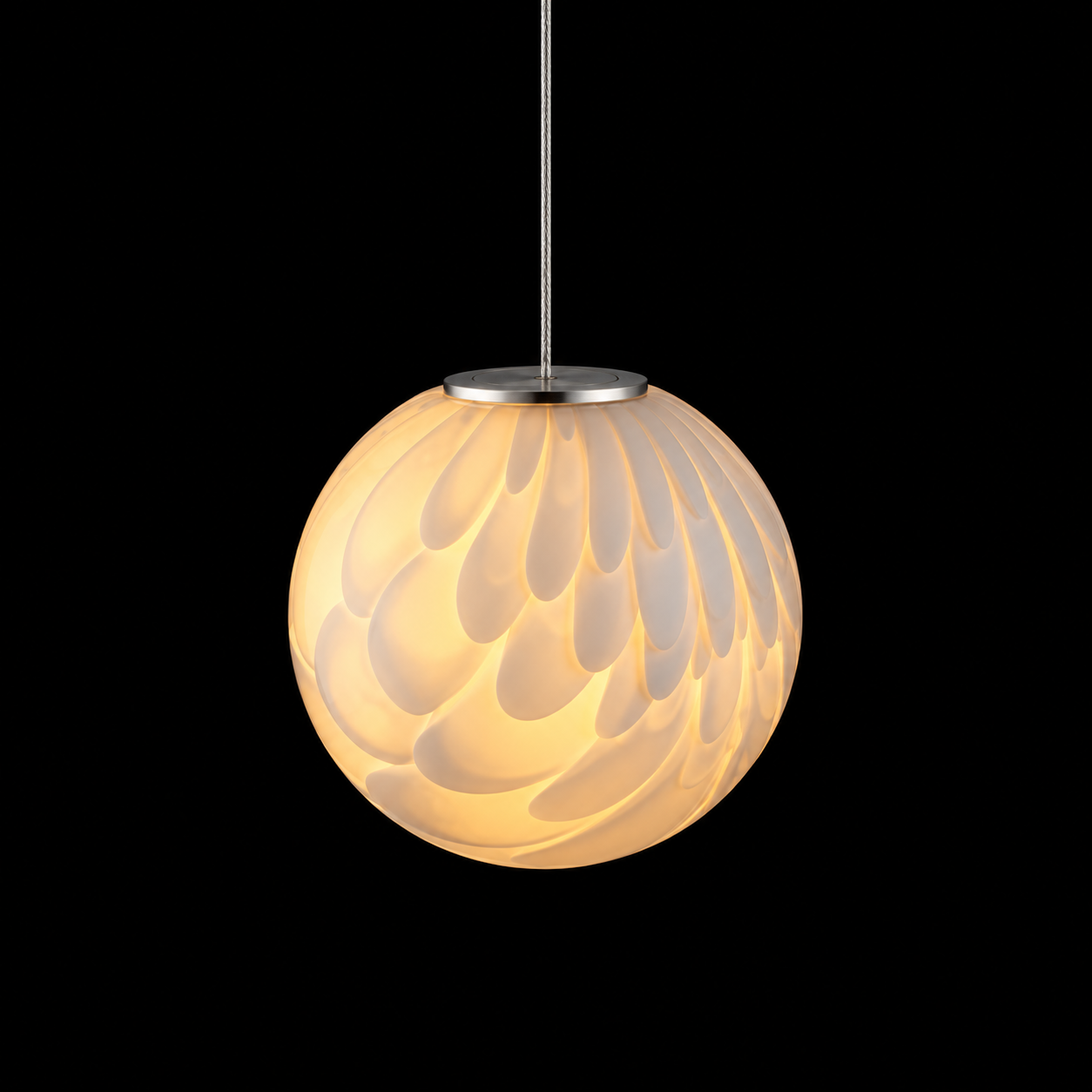 Feather-Inspired Single Pendant Light