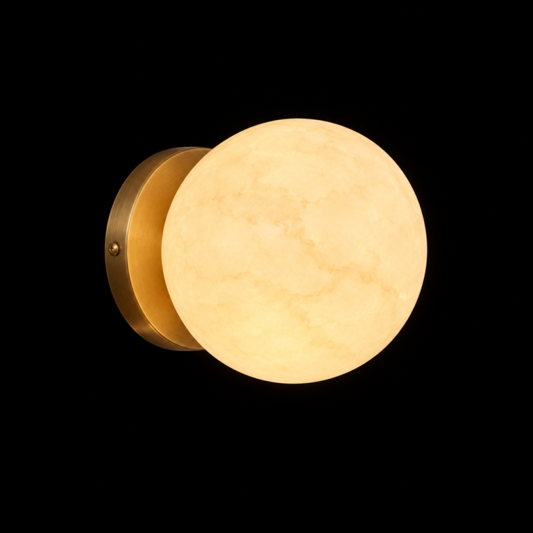 Alabaster Globe Wall Sconce